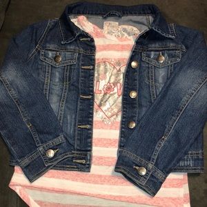 Jean jacket and shirt